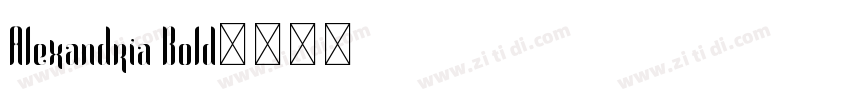 Alexandria Bold字体转换